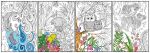 Joy of Coloring ( 11x17) 4 pack  Animals- Mother & Child